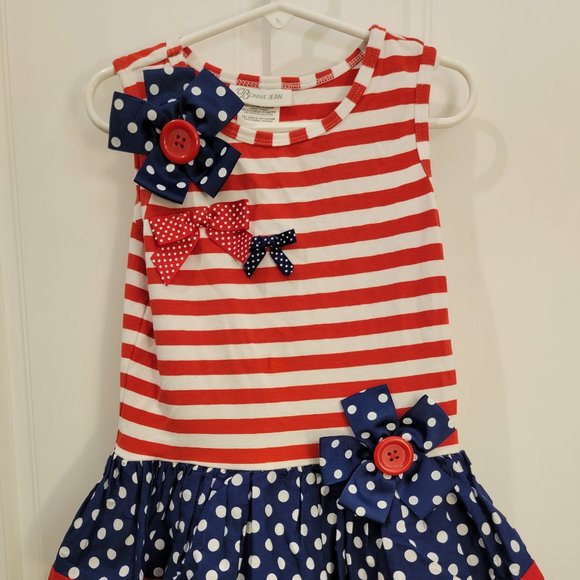 Bonnie Jean Red, White and Blue Dress, size 4 - Picture 1 of 2